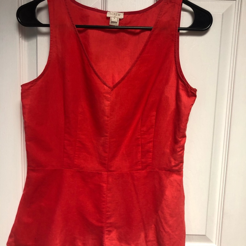 J. Crew sleeveless linen top